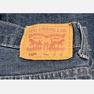 Levi's 550 Relaxed Straight Denim Jeans Boys Tag 14 REG- 27x27 - Actual …